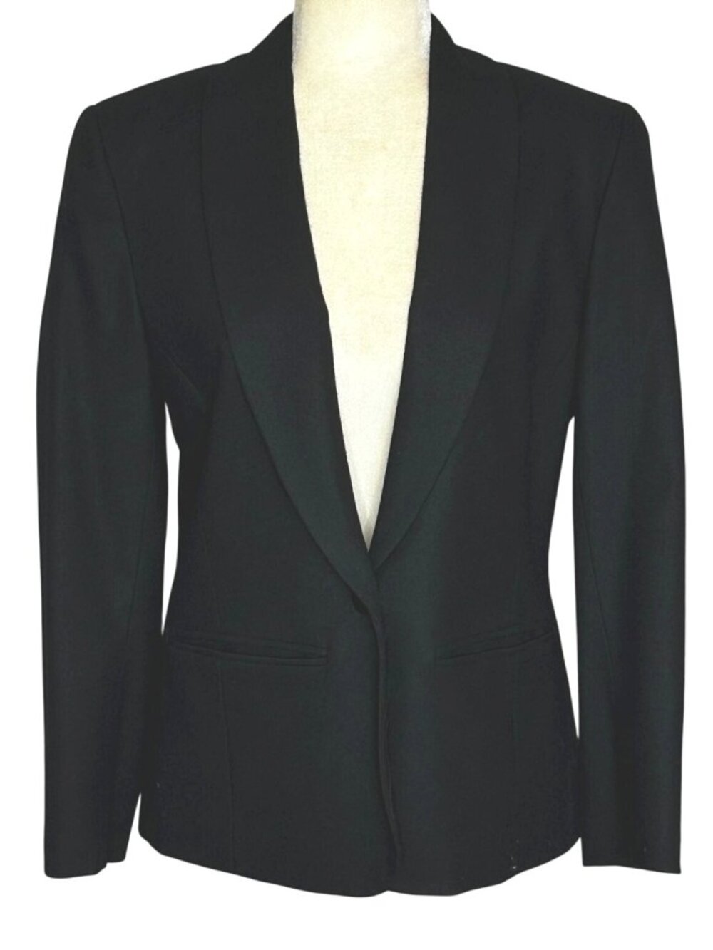 Pendleton Wool Blazer Black Vintage Women's Sz 6 Office Minimalist Old Money